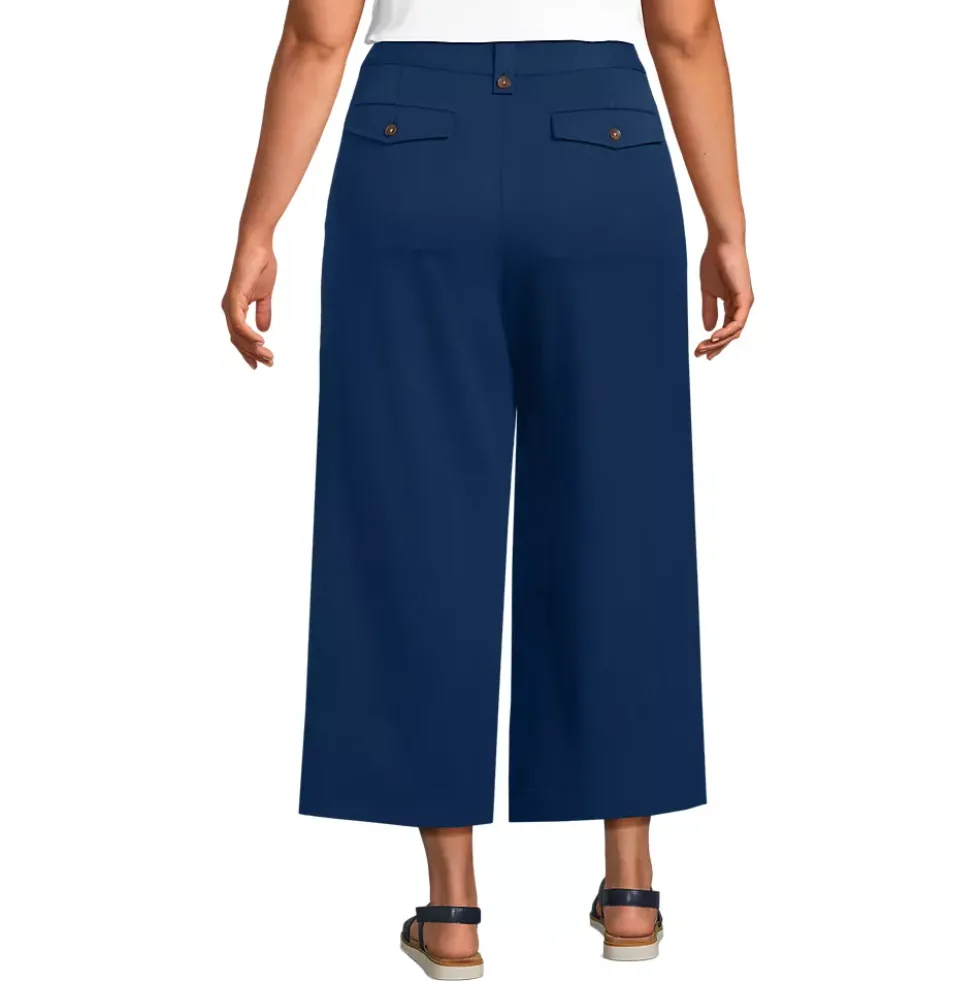 Women's Soft Polish High Rise Wide Leg Crop Pants