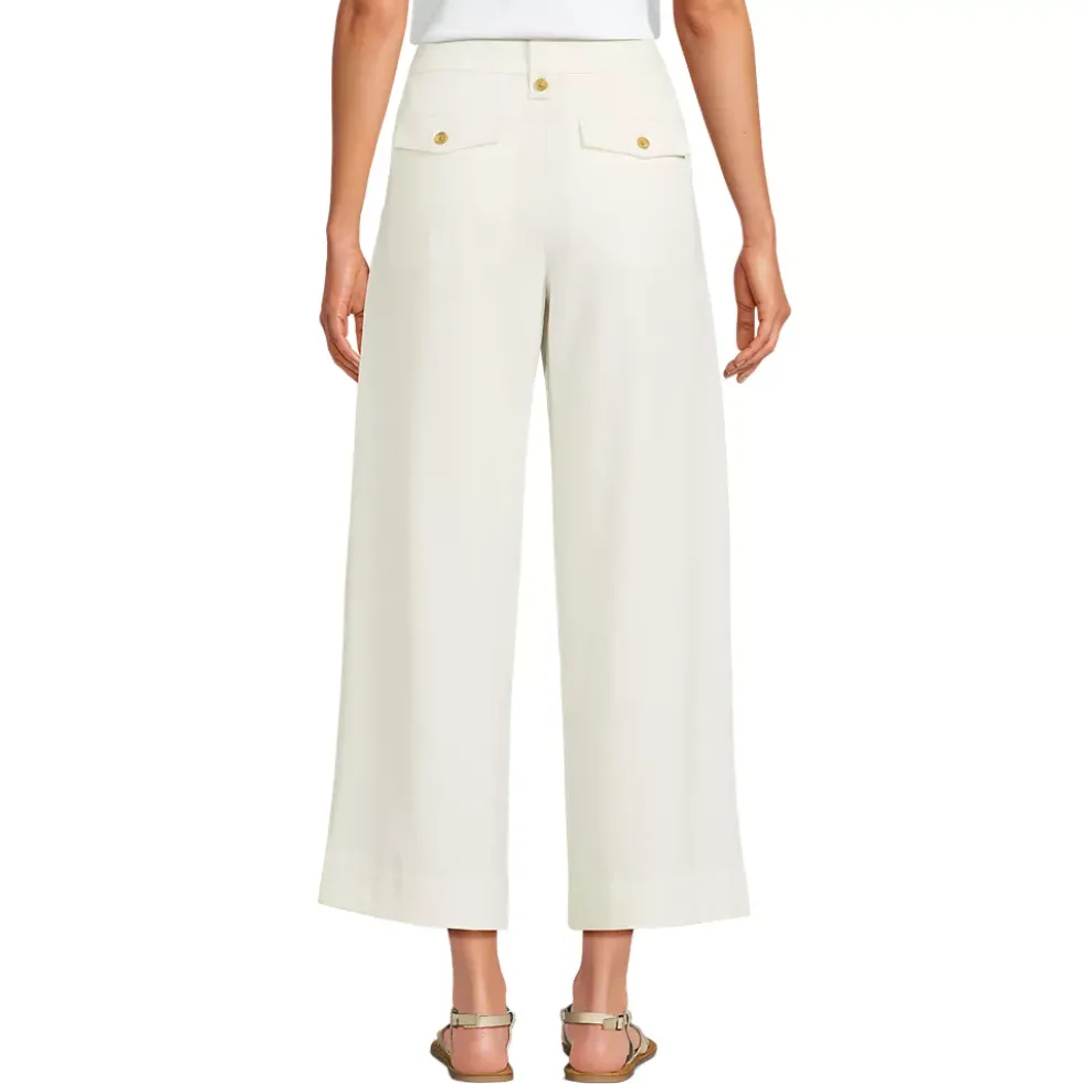 Women's Soft Polish High Rise Wide Leg Crop Pants