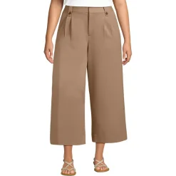 Women's Soft Polish High Rise Wide Leg Crop Pants