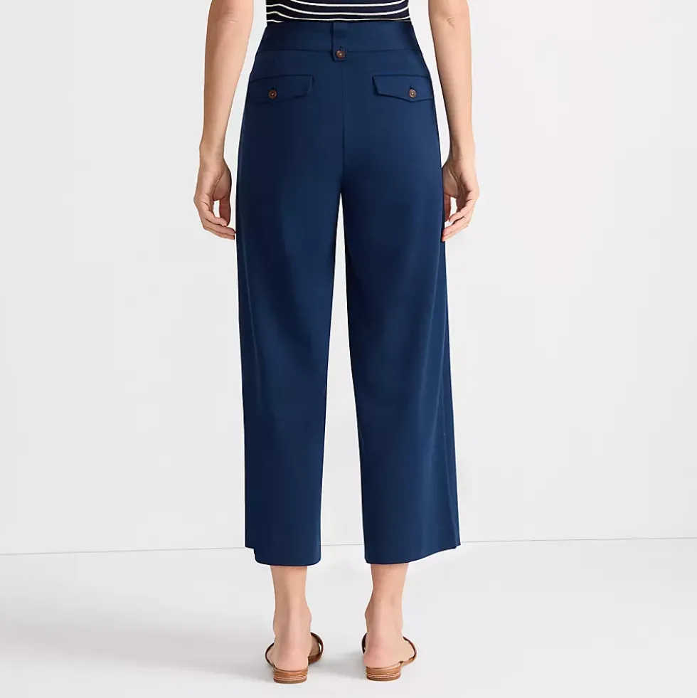 Women's Soft Polish High Rise Wide Leg Crop Pants
