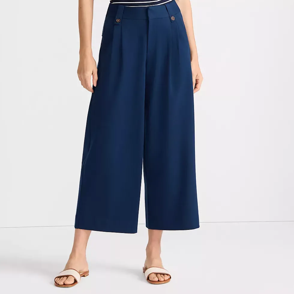 Women's Soft Polish High Rise Wide Leg Crop Pants
