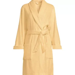 Women's Soft Terry Long Sleeve Knee Length Robe