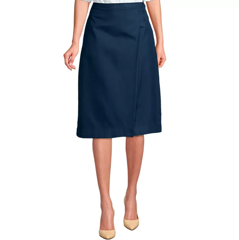 Women's Solid A-line Skirt Below The Knee