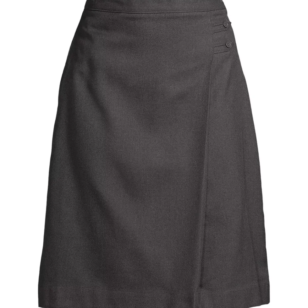 Women's Solid A-line Skirt Below The Knee
