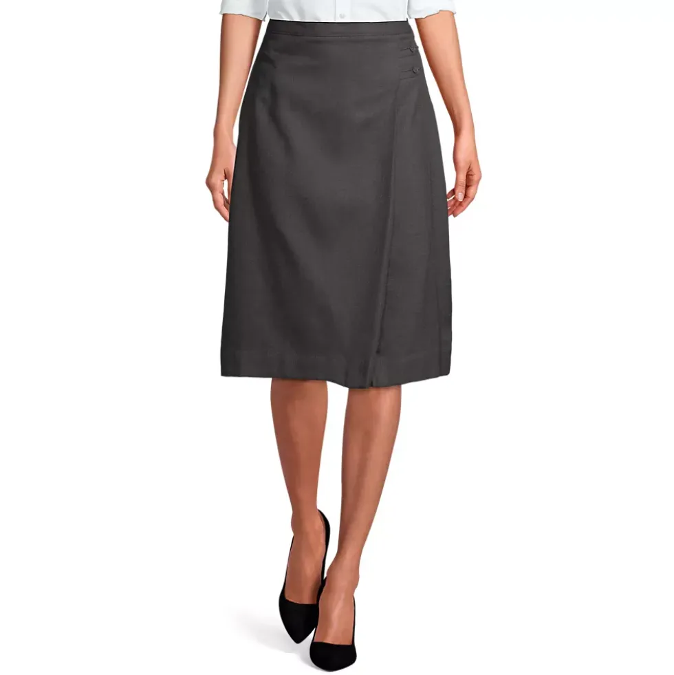 Women's Solid A-line Skirt Below The Knee