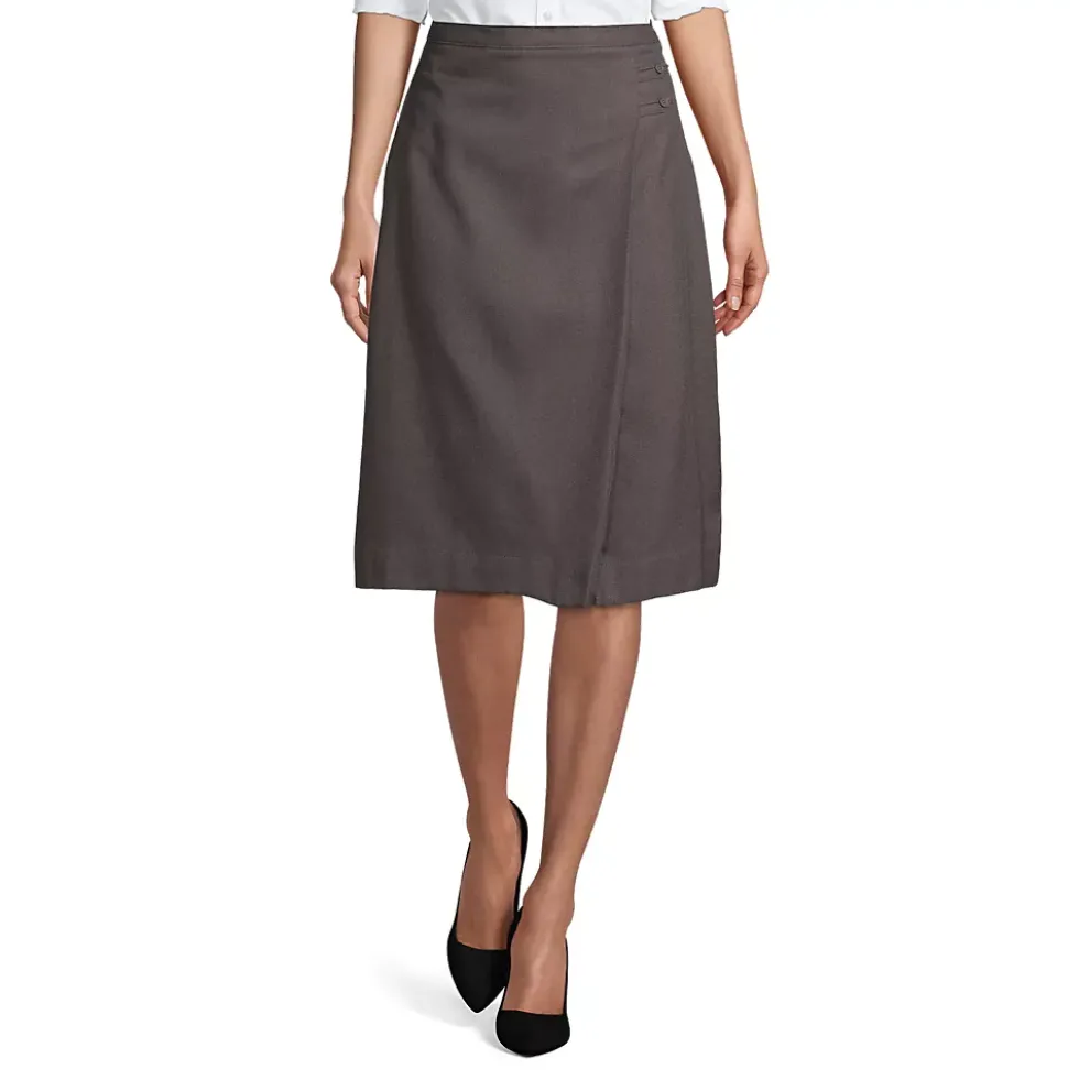 Women's Solid A-line Skirt Below the Knee
