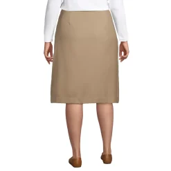 Women's Solid A-line Skirt Below the Knee