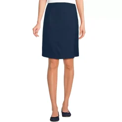 Women's Solid A Line Tab Skort Top of Knee