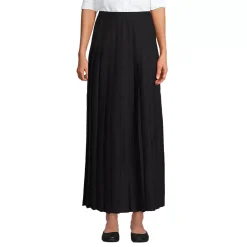 Women's Solid Pleated Skirt Ankle Length