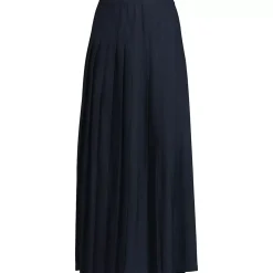 Women's Solid Pleated Skirt Ankle Length