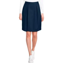 Women's Solid Pleated Skort Top of Knee