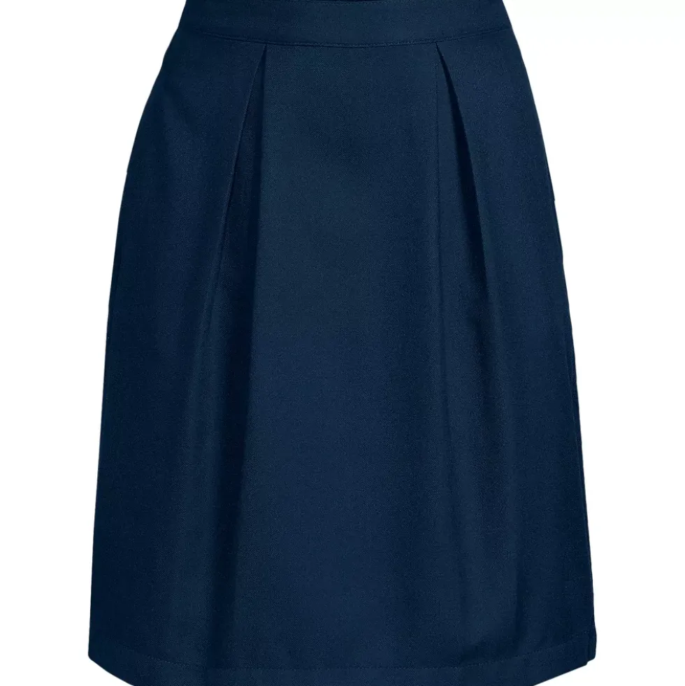 Women's Solid Pleated Skort Top of Knee