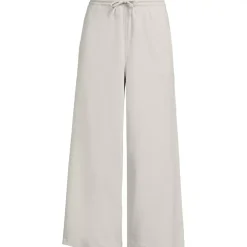 Women's Sport Knit Elastic Waist Wide Leg Crop Pants