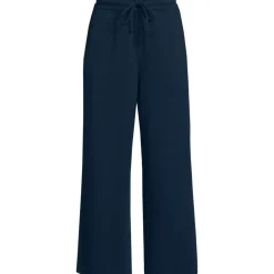 Women's Sport Knit Elastic Waist Wide Leg Crop Pants