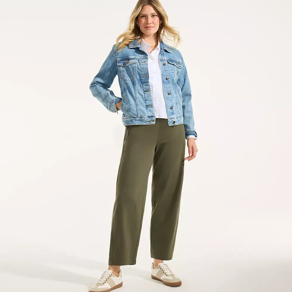 Women's Sport Knit High Rise Barrel Ankle Pants