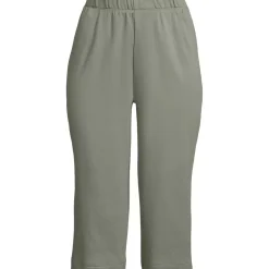 Women's Sport Knit High Rise Elastic Waist Capri Pants