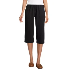 Women's Sport Knit High Rise Elastic Waist Capri Pants