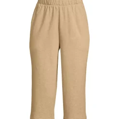 Women's Sport Knit High Rise Elastic Waist Capri Pants