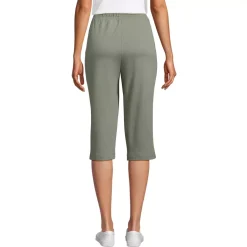 Women's Sport Knit High Rise Elastic Waist Capri Pants