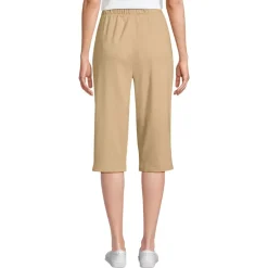 Women's Sport Knit High Rise Elastic Waist Capri Pants