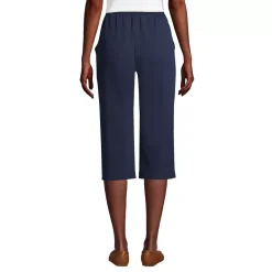 Women's Sport Knit High Rise Elastic Waist Capri Pants