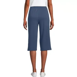 Women's Sport Knit High Rise Elastic Waist Capri Pants