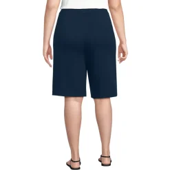 Women's Sport Knit High Rise Pleated 12" Bermuda Shorts