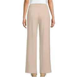 Women's Sport Knit High Rise Pleated Wide Leg Pants