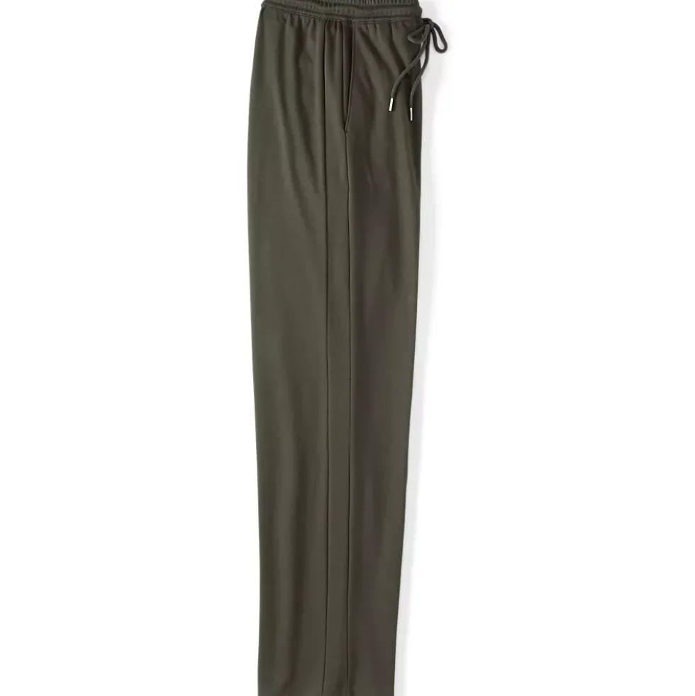 Women's Sport Knit High Rise Pull On Relaxed Straight Leg Pants