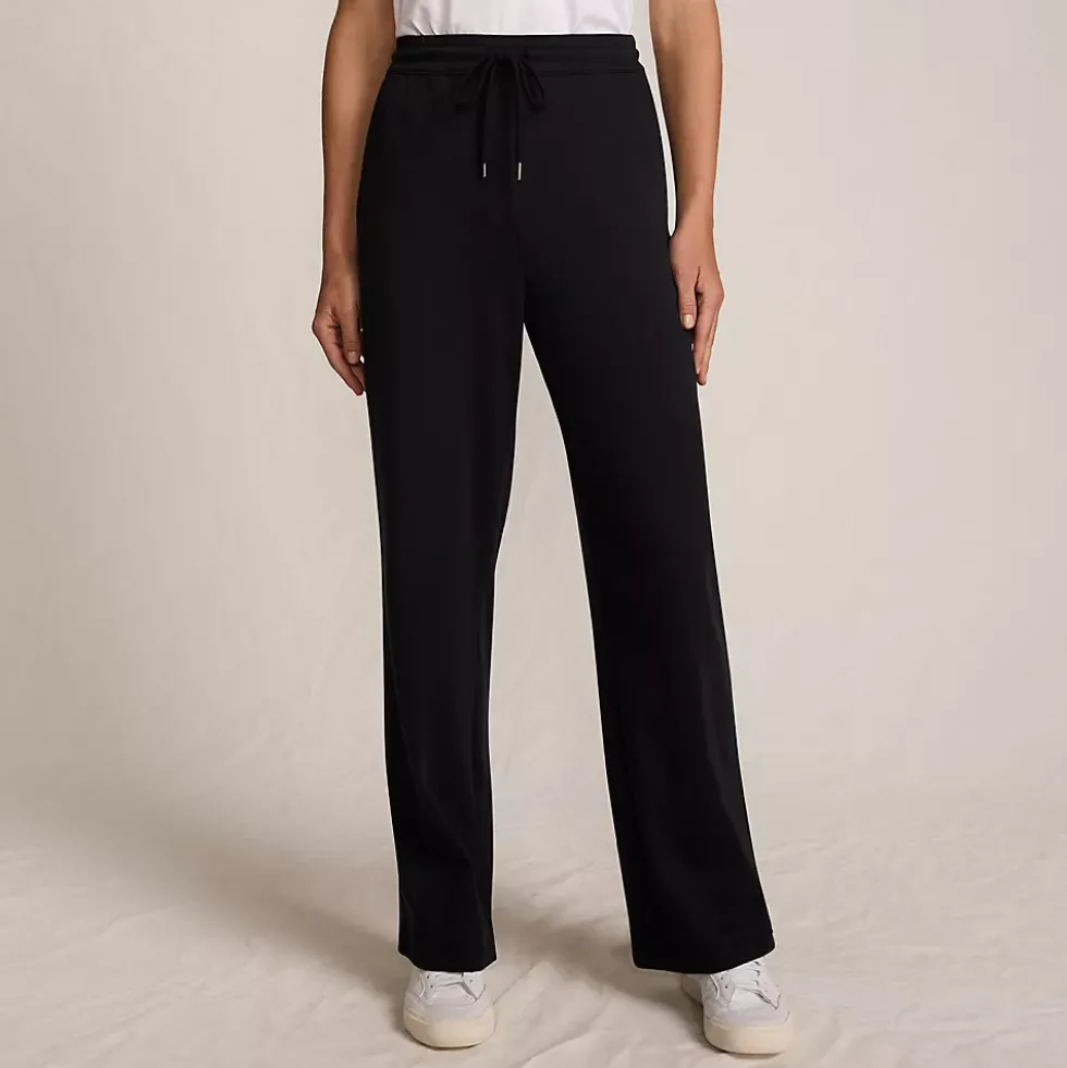 Women's Sport Knit High Rise Pull On Relaxed Straight Leg Pants