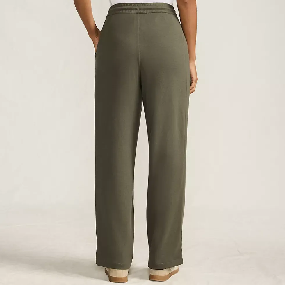 Women's Sport Knit High Rise Pull On Relaxed Straight Leg Pants