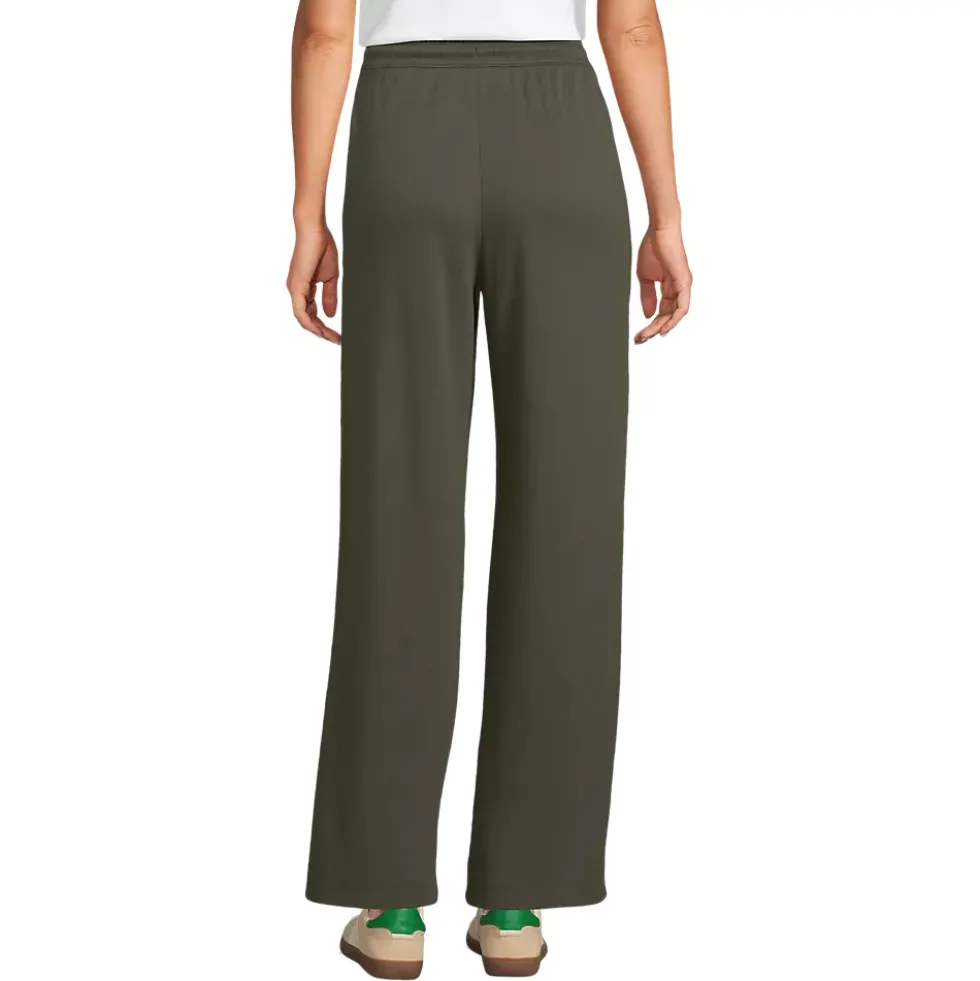 Women's Sport Knit High Rise Pull On Relaxed Straight Leg Pants