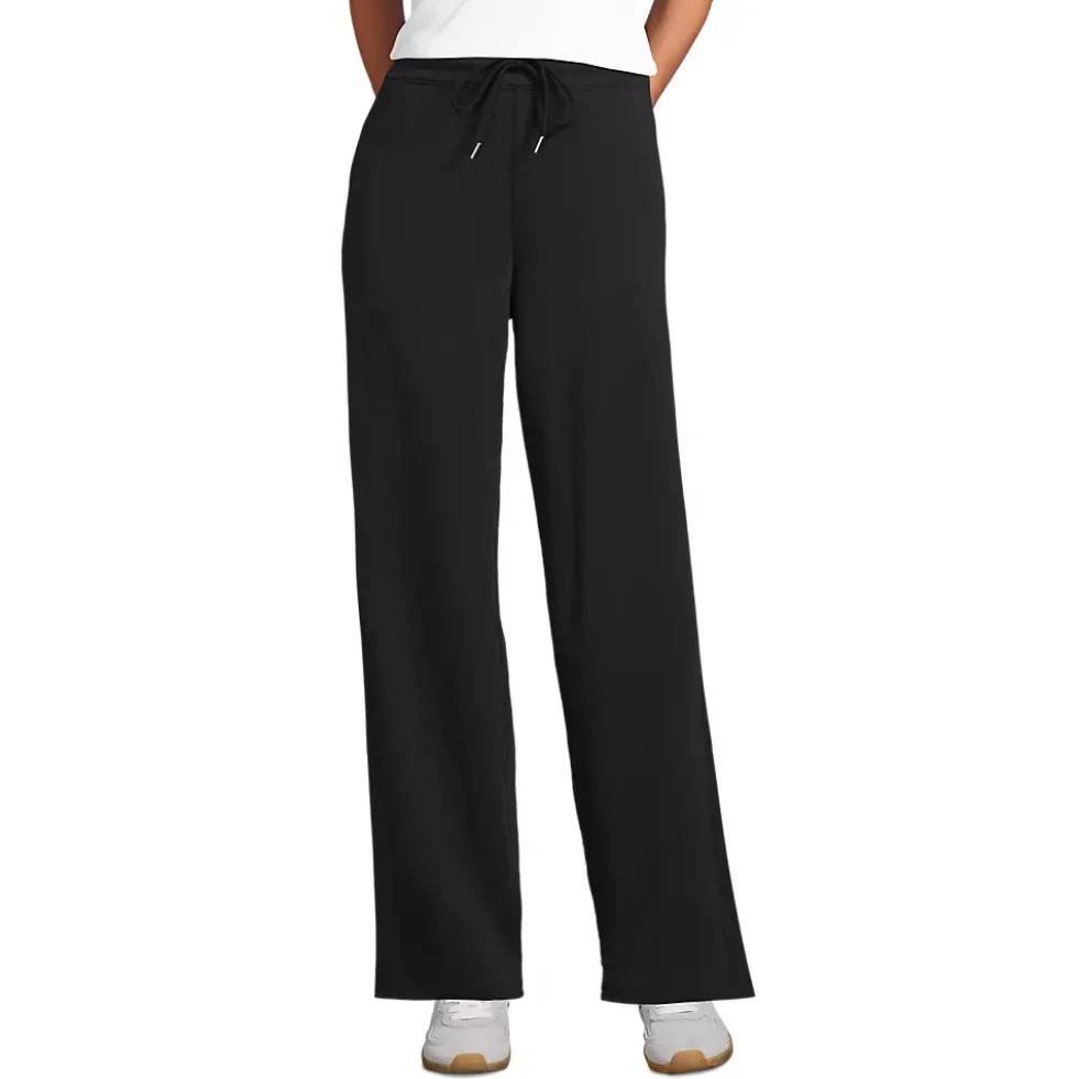 Women's Sport Knit High Rise Pull On Relaxed Straight Leg Pants