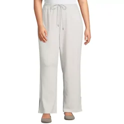 Women's Sport Knit High Rise Relaxed Straight Leg Side Stripe Pants