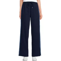 Women's Sport Knit High Rise Relaxed Straight Leg Side Stripe Pants