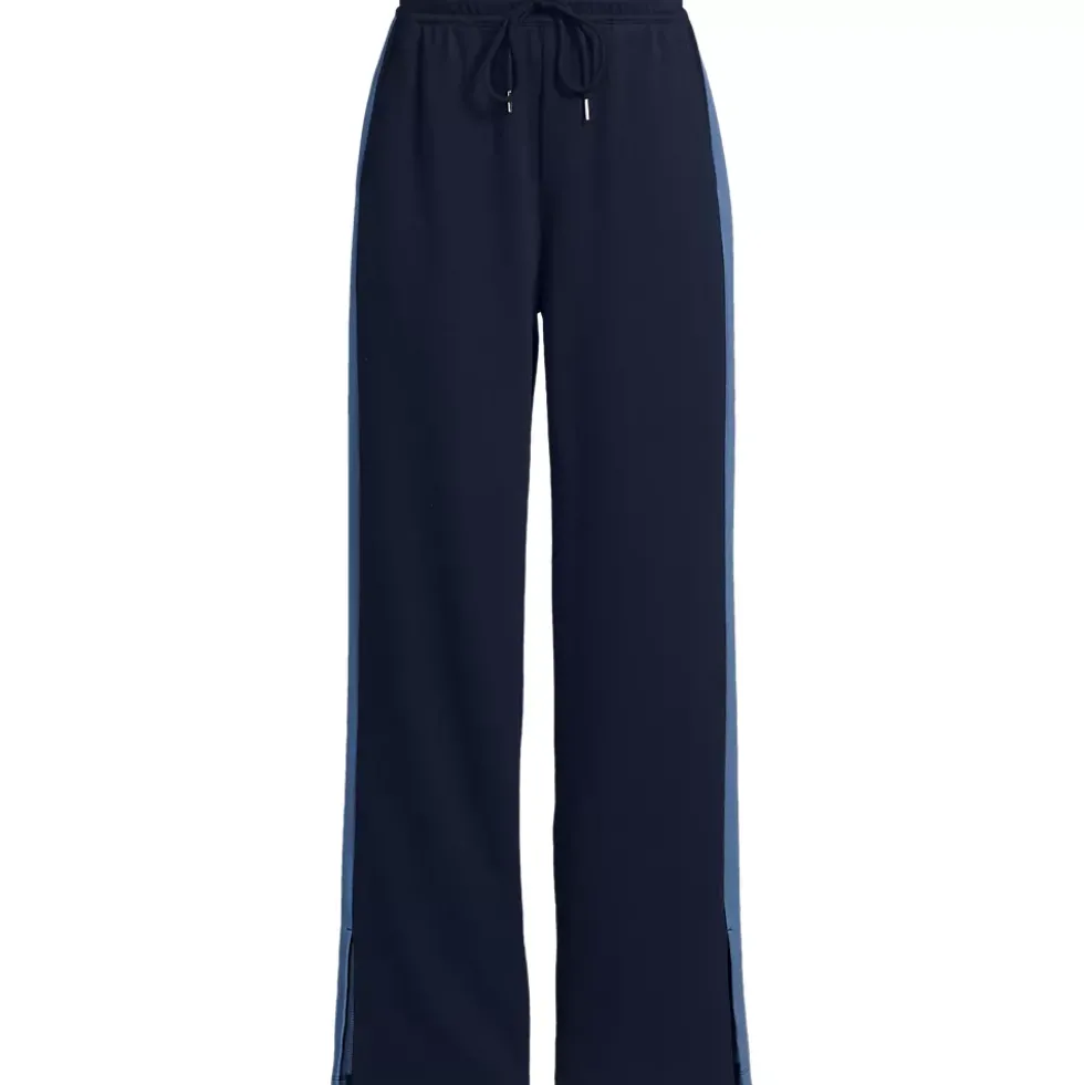 Women's Sport Knit High Rise Relaxed Straight Leg Side Stripe Pants