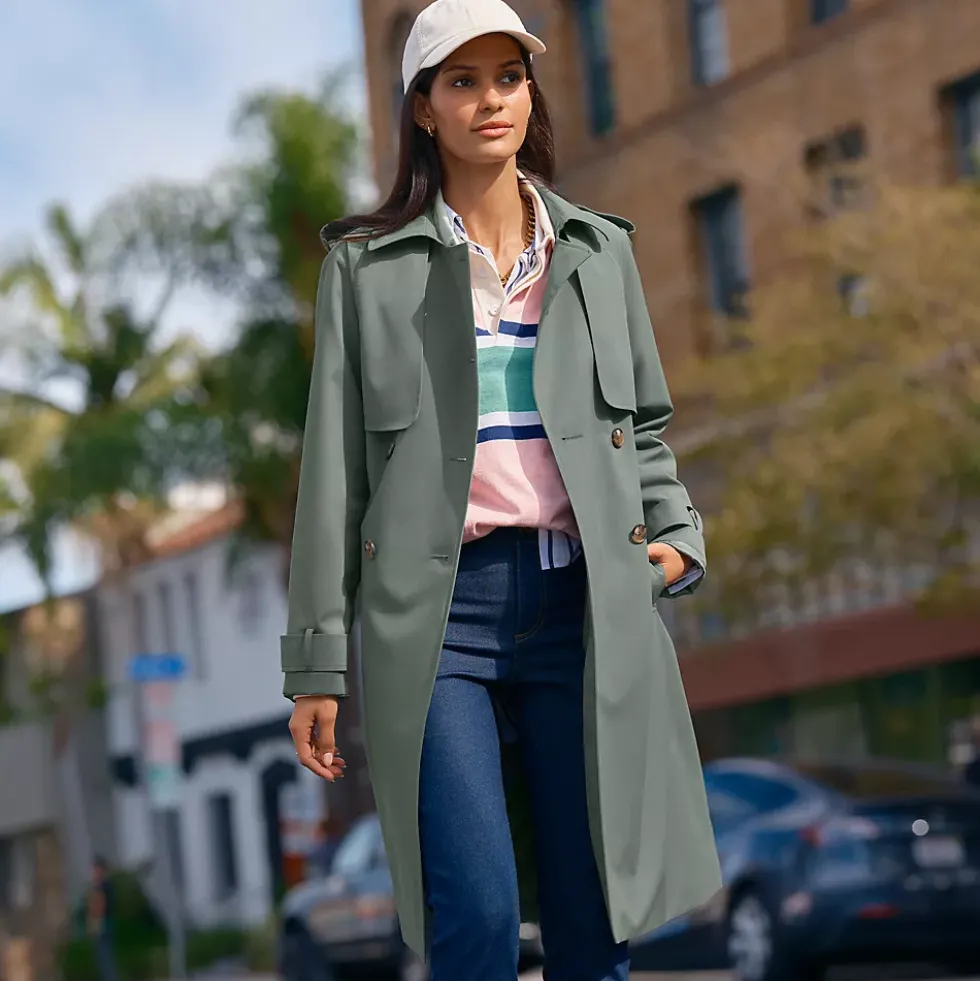Women's Squall Waterproof Modern Trench Raincoat