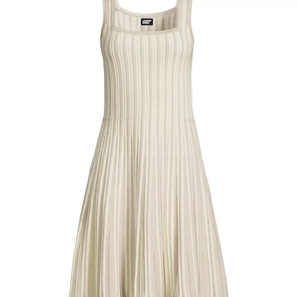 Women's Square Neck Above Knee Sweater Dress