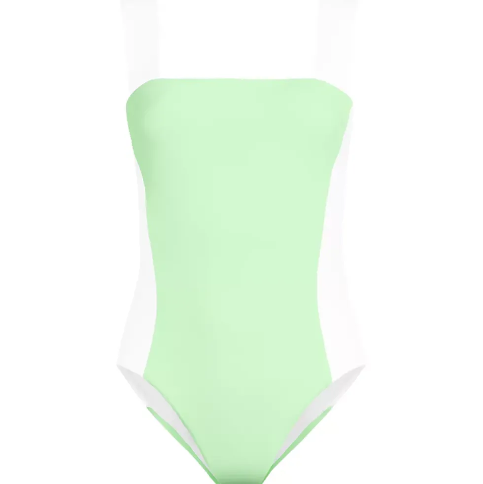 Women's Square Neck High Leg One Piece Swimsuit