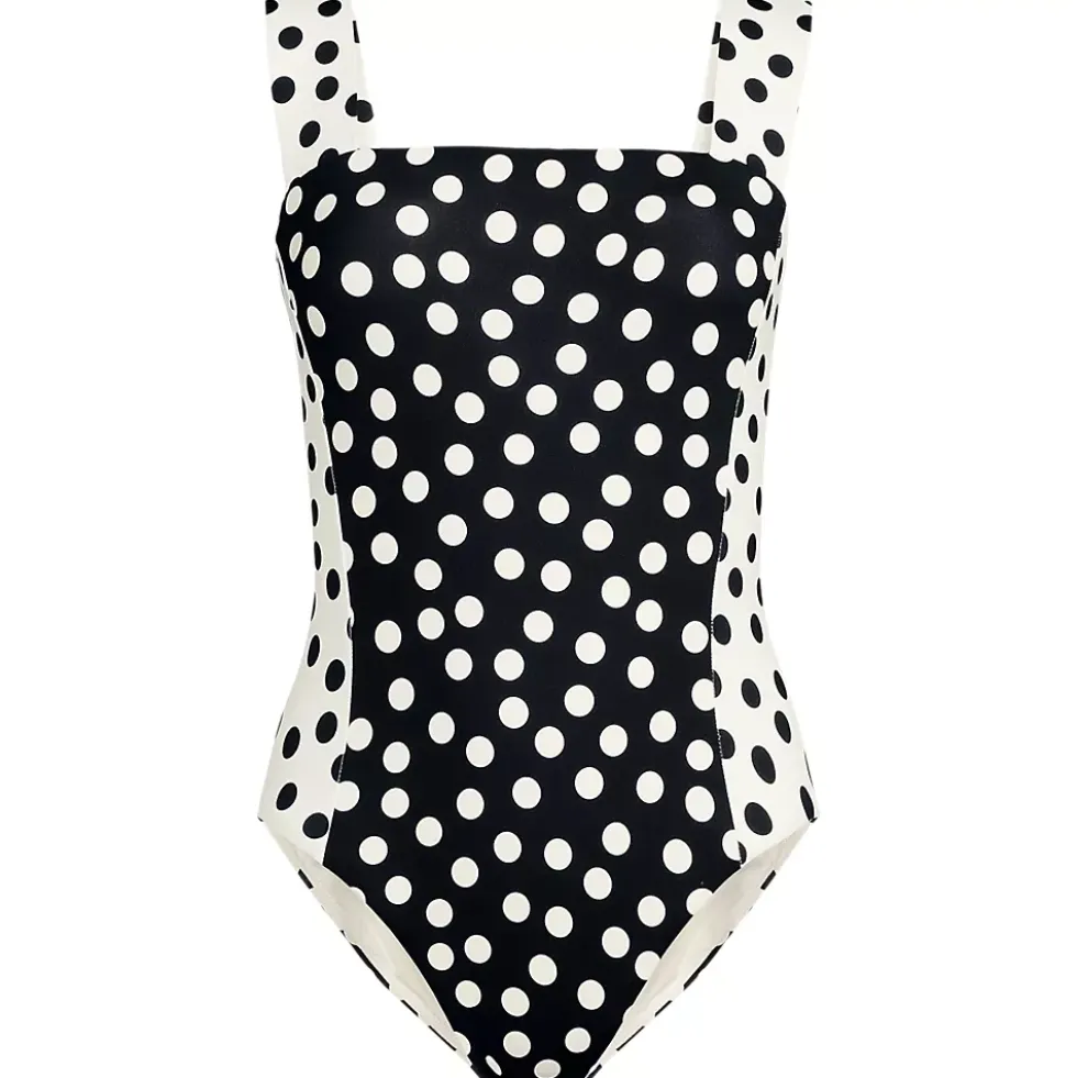 Women's Square Neck High Leg One Piece Swimsuit