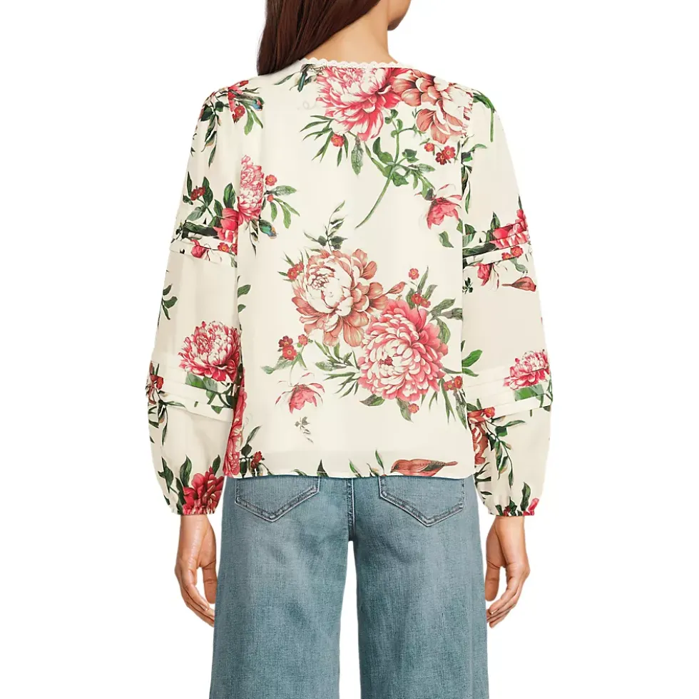 Women's Square Neck Pintuck Blouse