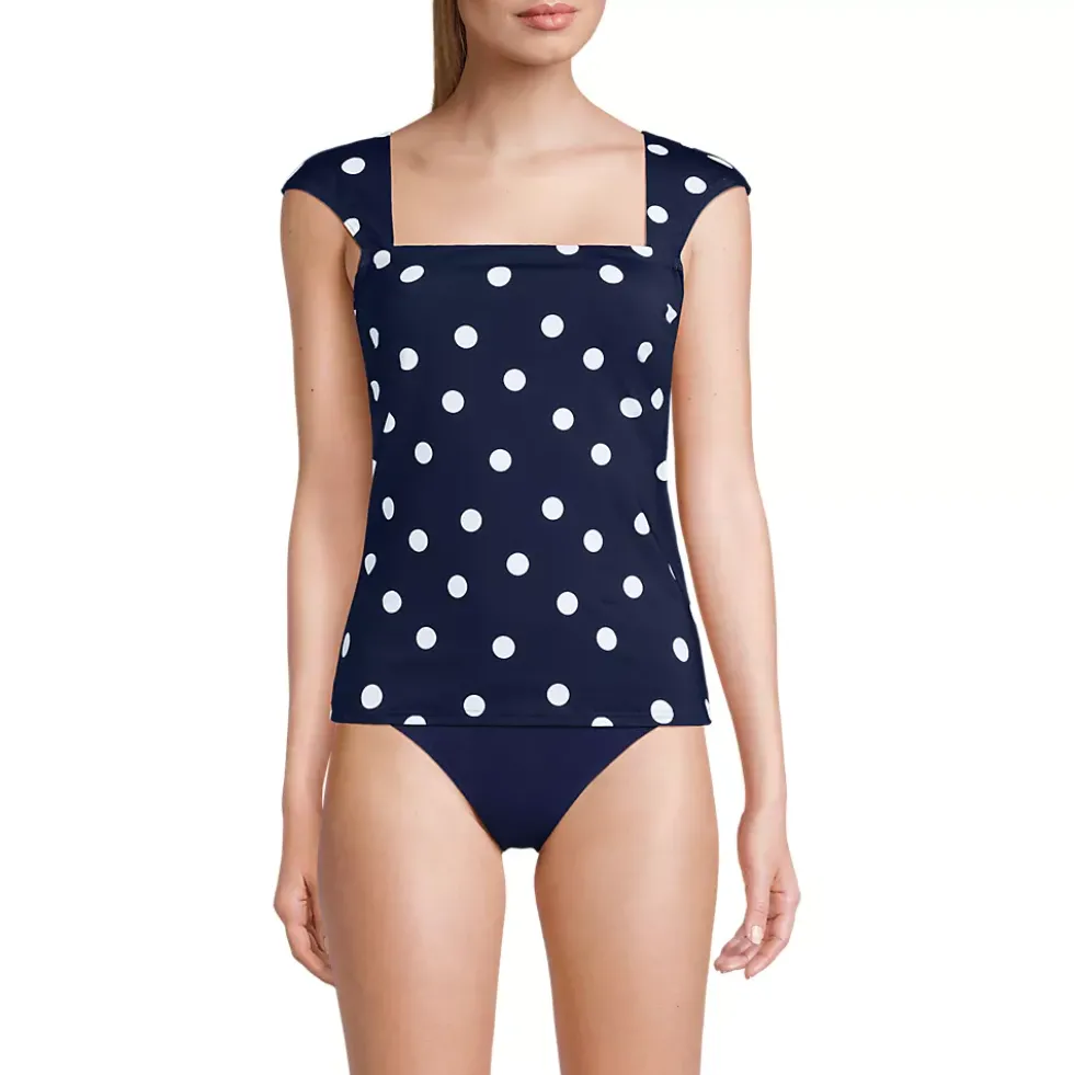 Women's Square Neck Underwire Tankini Top
