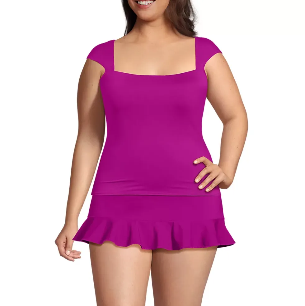 Women's Square Neck Underwire Tankini Top