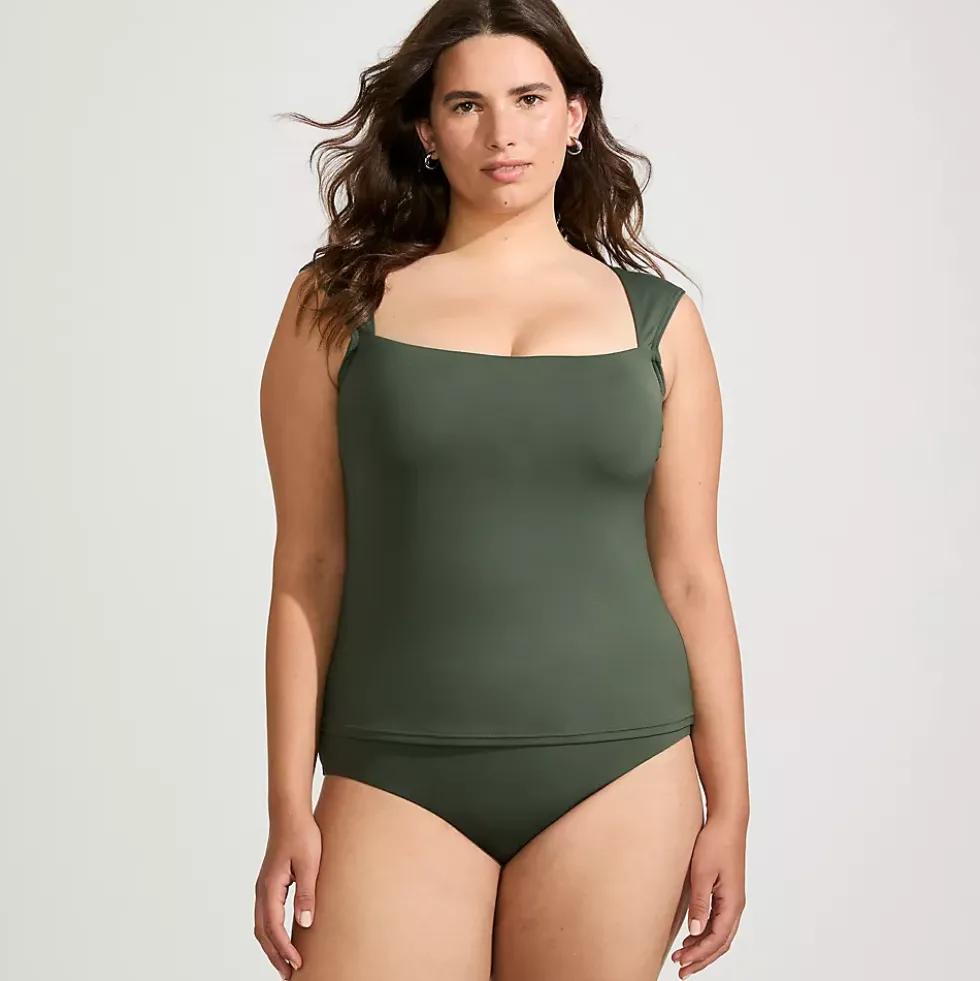 Women's Square Neck Underwire Tankini Top