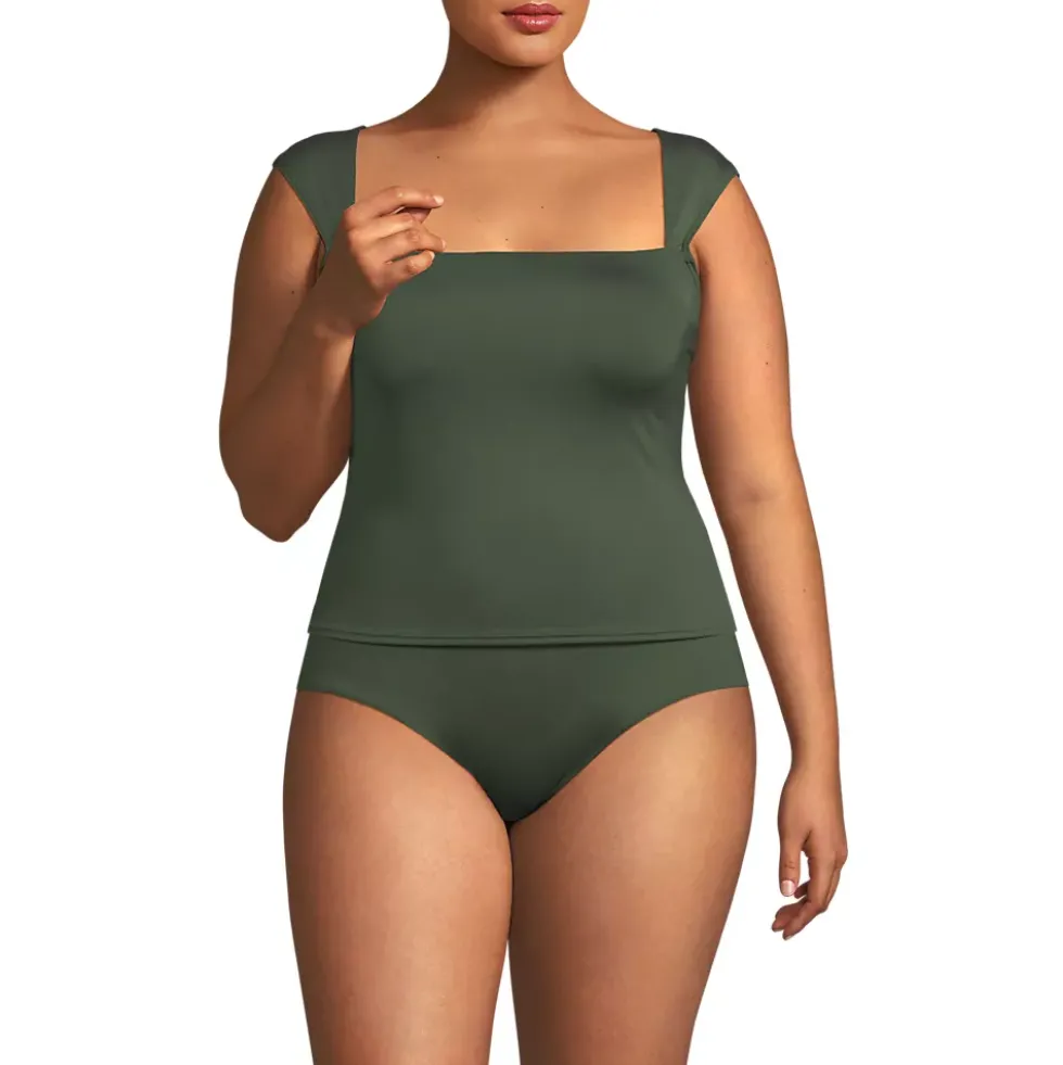 Women's Square Neck Underwire Tankini Top
