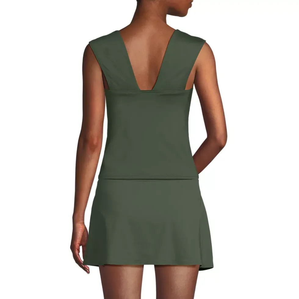 Women's Square Neck Underwire Tankini Top