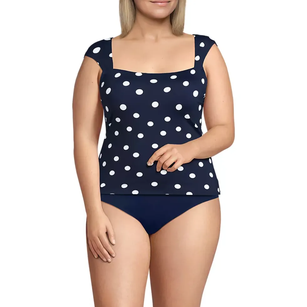 Women's Square Neck Underwire Tankini Top