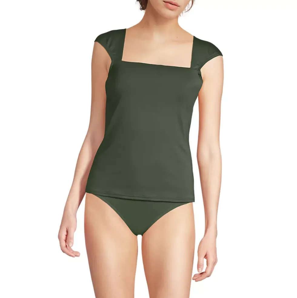 Women's Square Neck Underwire Tankini Top