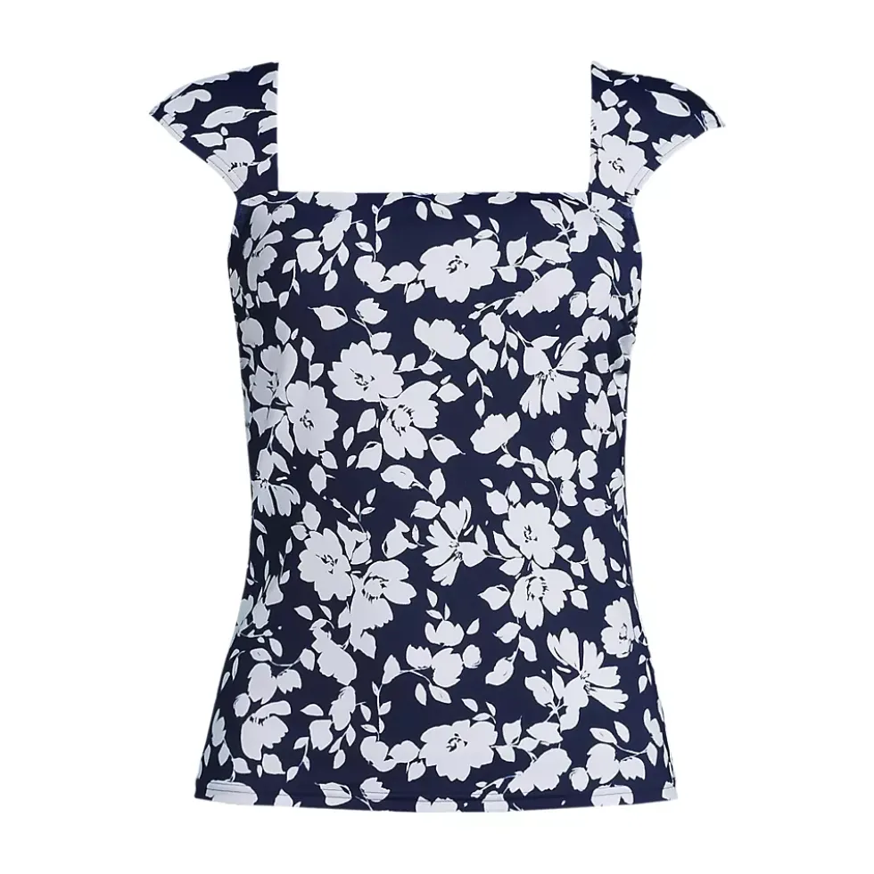 Women's Square Neck Underwire Tankini Top