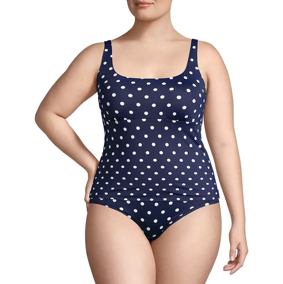 Women's Square Neck Underwire Tankini Swimsuit Top